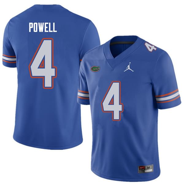 NCAA Florida Gators Brandon Powell Men's #4 Jordan Brand Royal Stitched Authentic College Football Jersey ILF3664ST